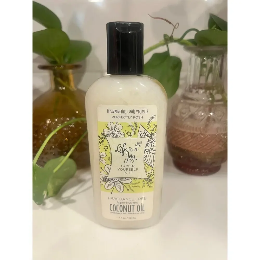 Perfectly Posh Life Is A Joy Coconut Oil 4oz Retired Sealed Rare 2016